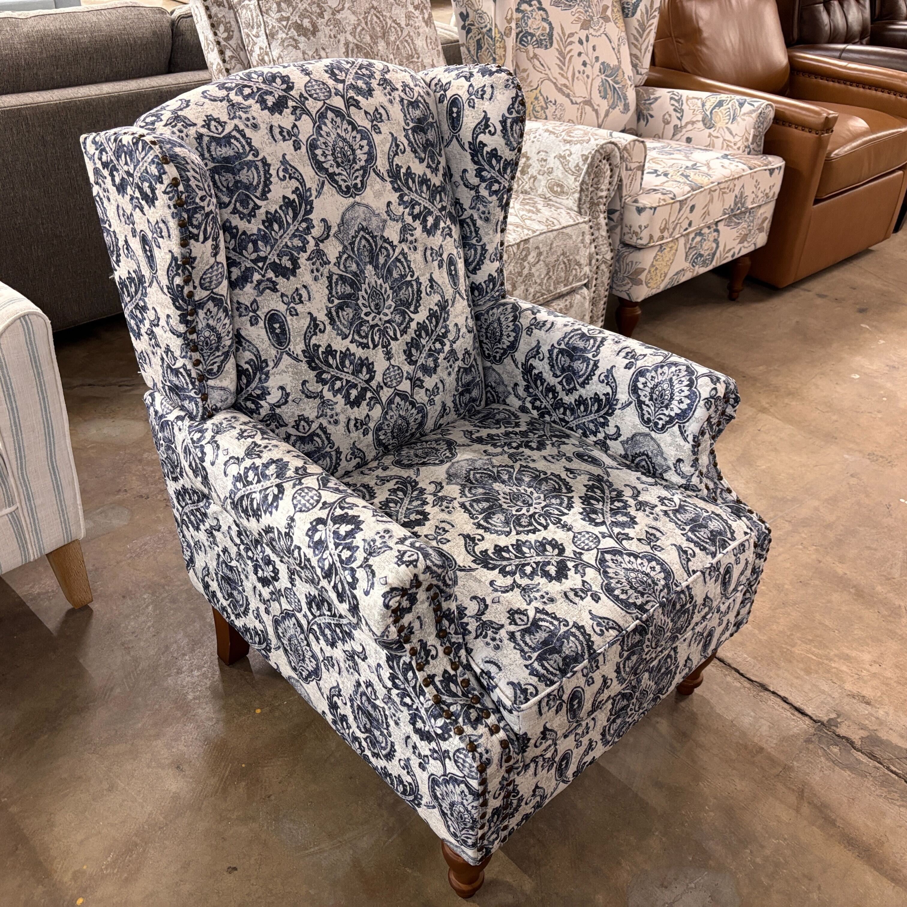 Jayden Creation Gilles Navy Armchair