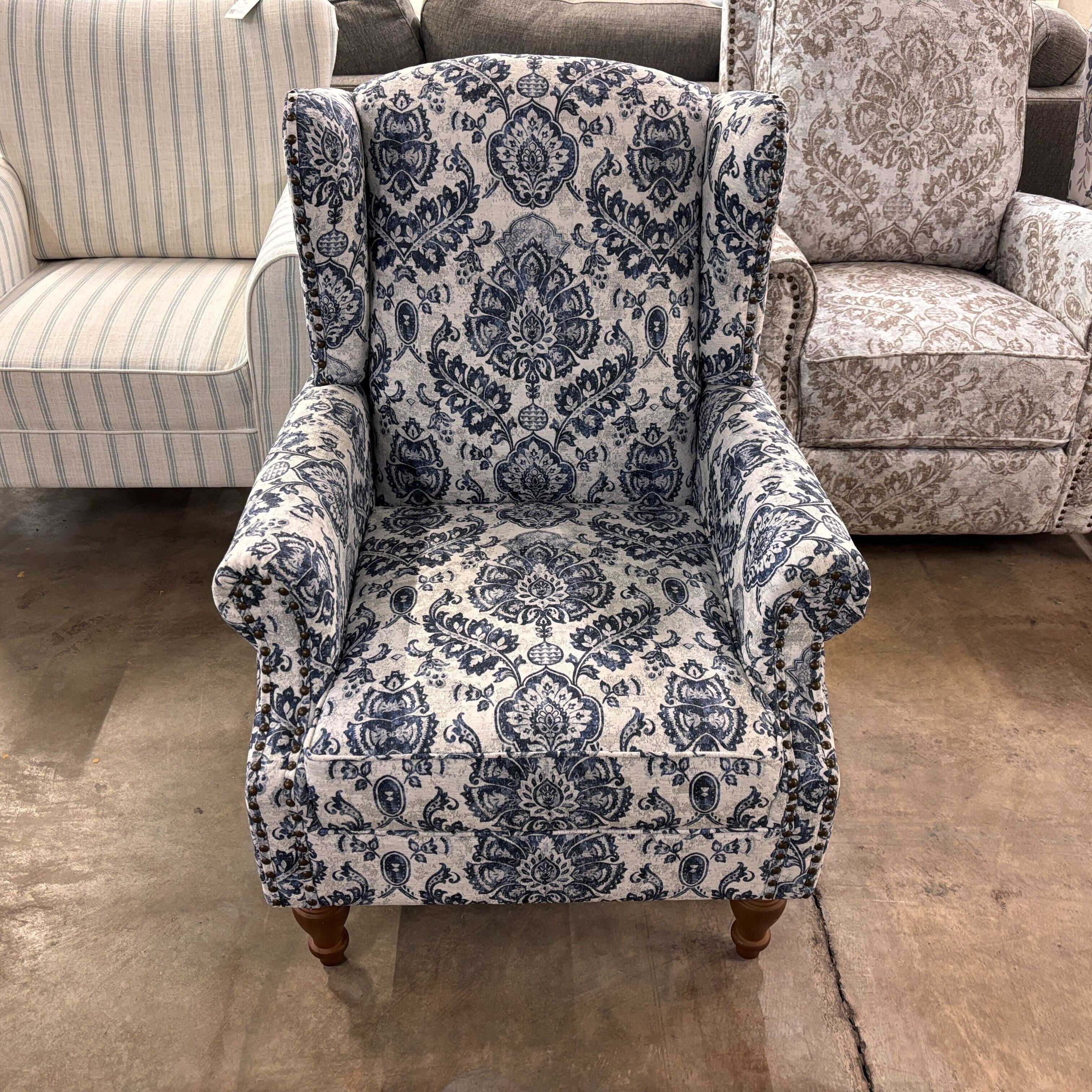 Jayden Creation Gilles Navy Armchair