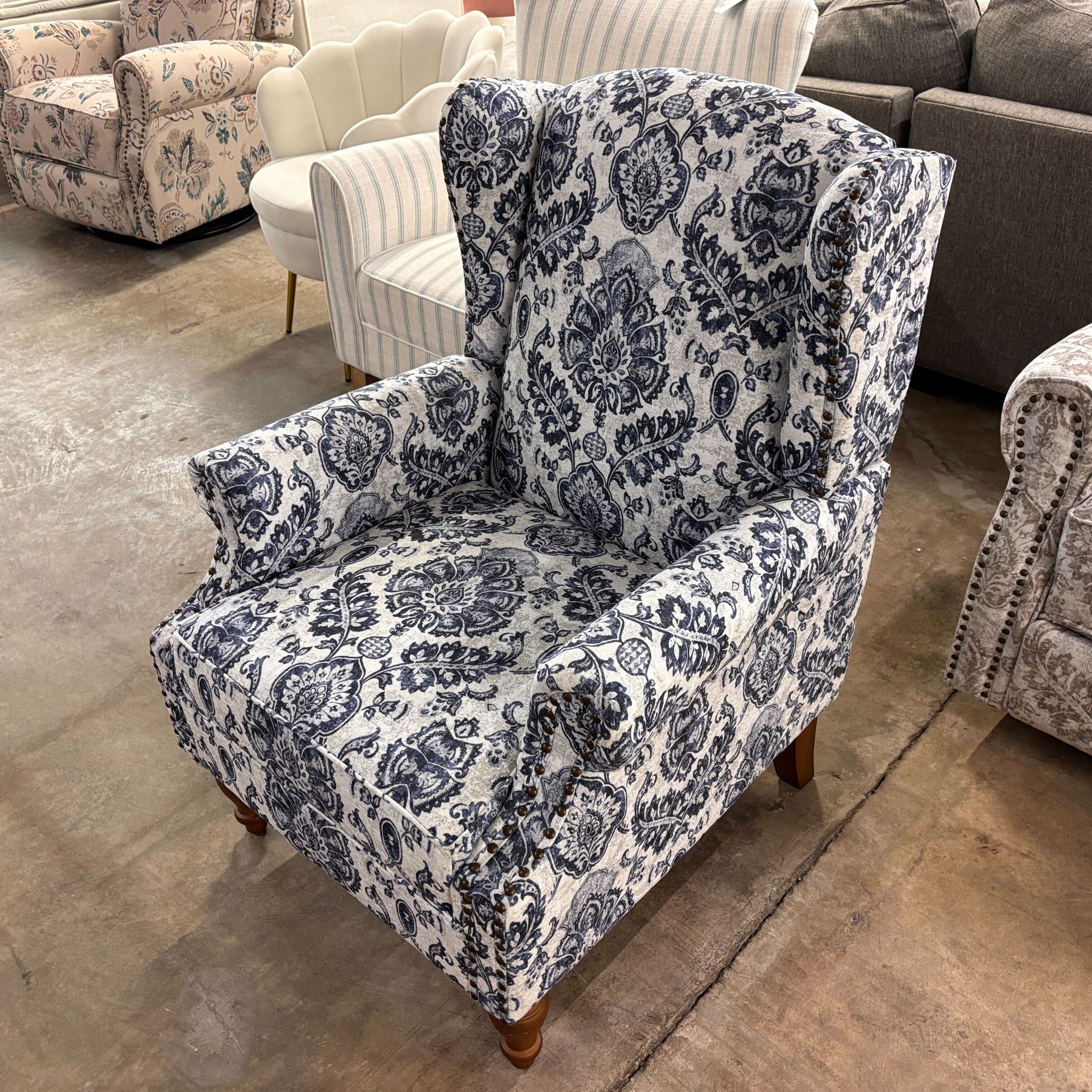 Jayden Creation Gilles Navy Armchair