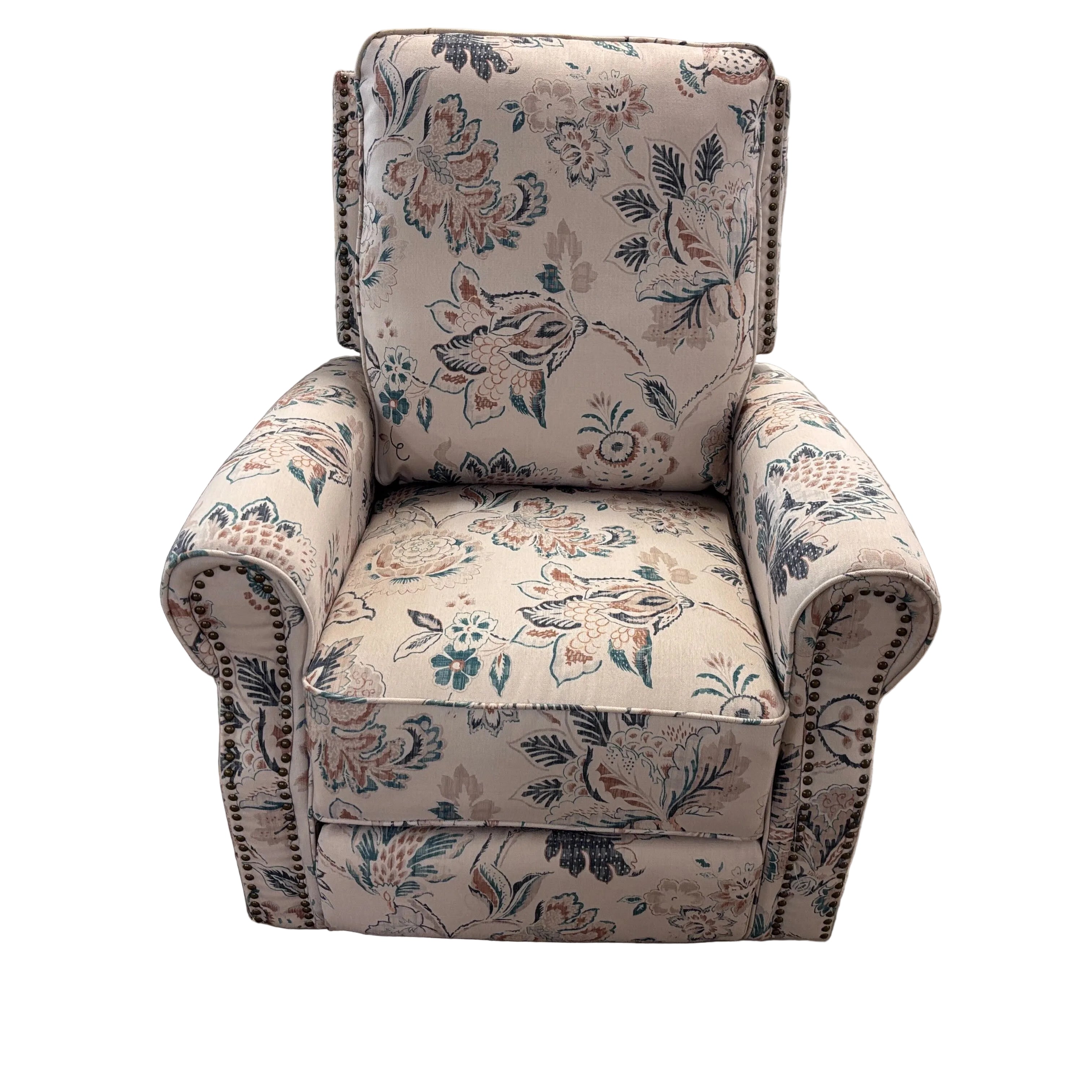 Huala Home Farmhouse Swivel Recliner