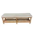 Felipa Farmhouse Rustic Bench & Storage Shelf