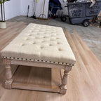 Felipa Farmhouse Rustic Bench & Storage Shelf