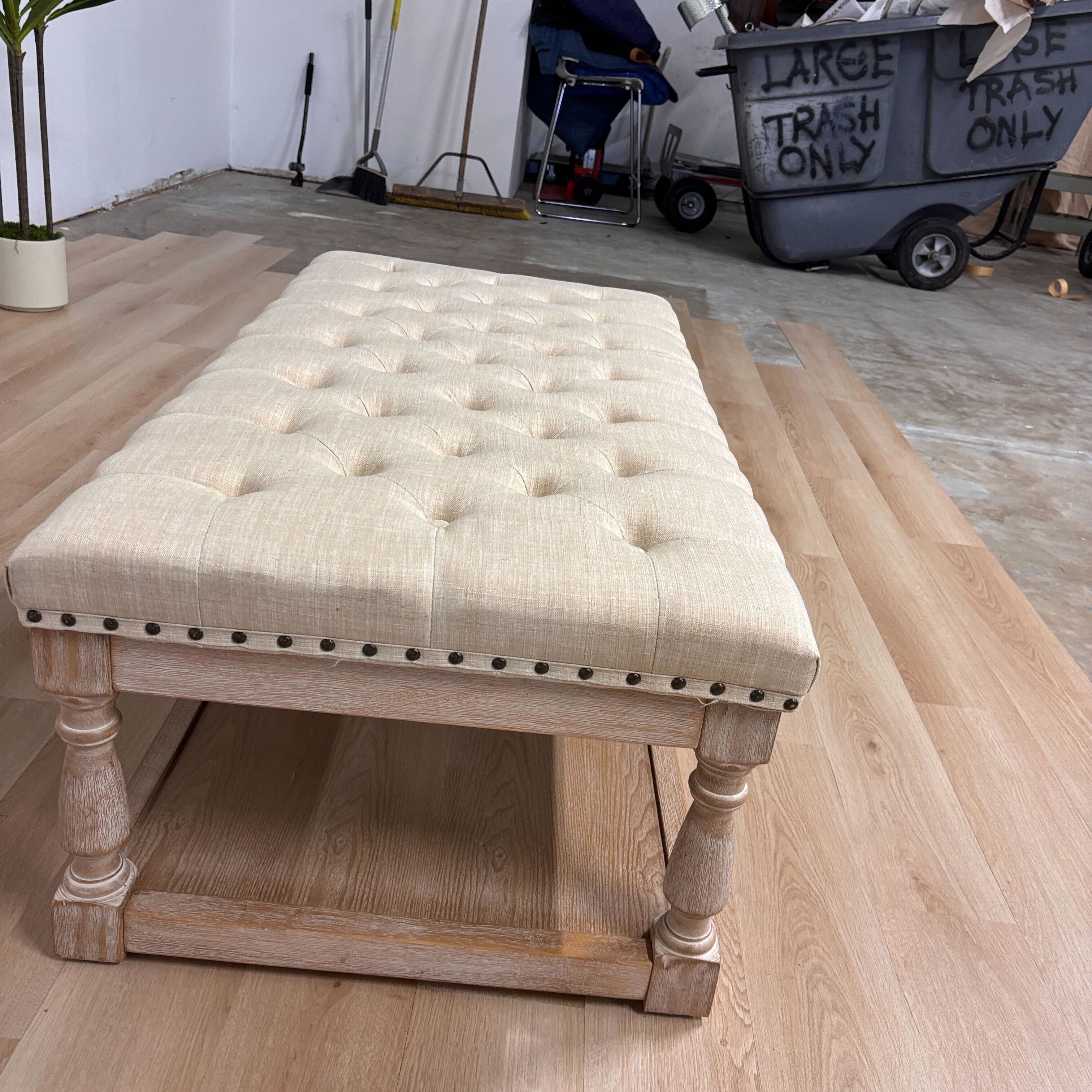 Felipa Farmhouse Rustic Bench & Storage Shelf