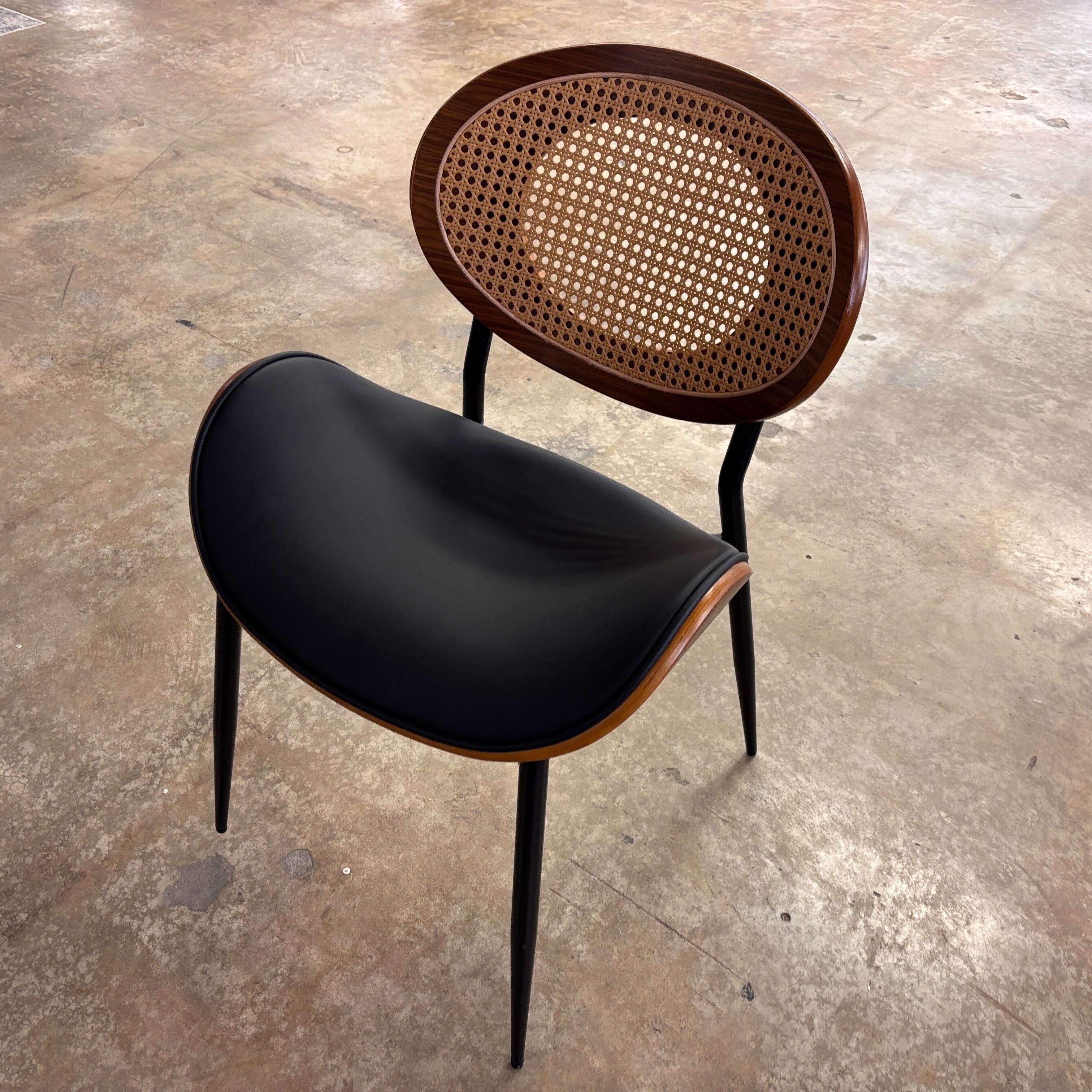 Huala Home Rattan Curved Dining Chair