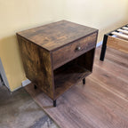 Latitude Run Rustic Brown Nightstand
