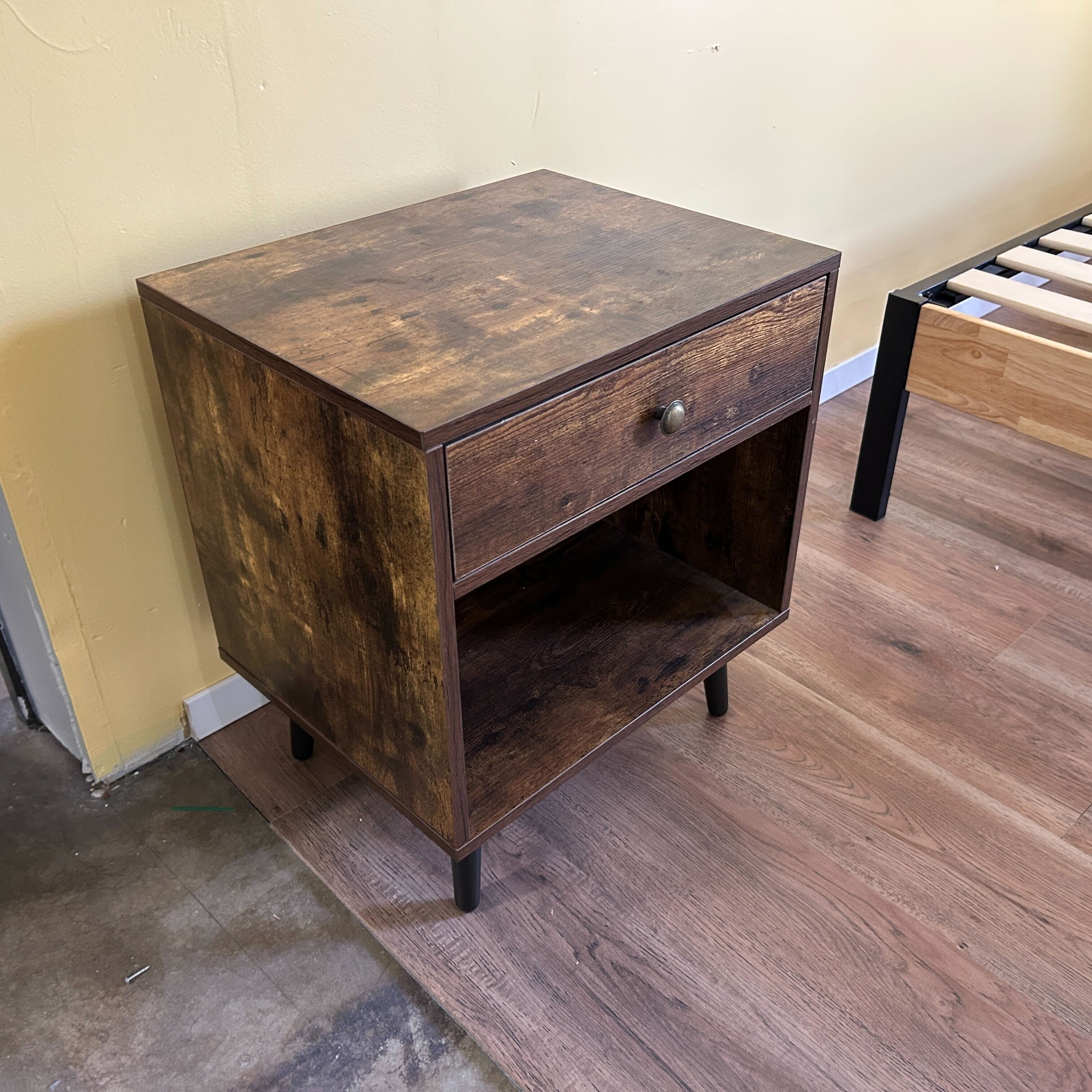 Latitude Run Rustic Brown Nightstand