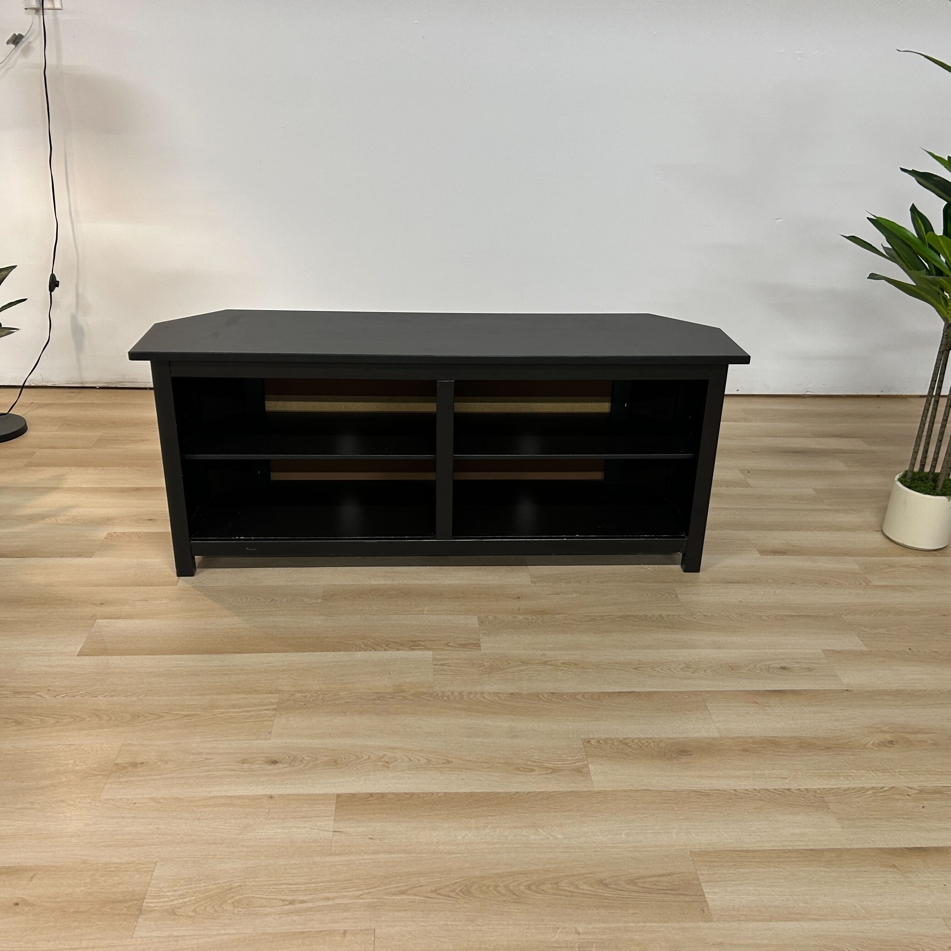 Walker Edison Black Corner Media Console