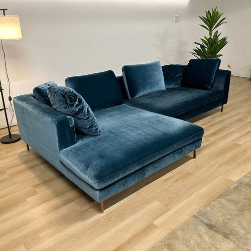 Latitude Run Velvet Sectional