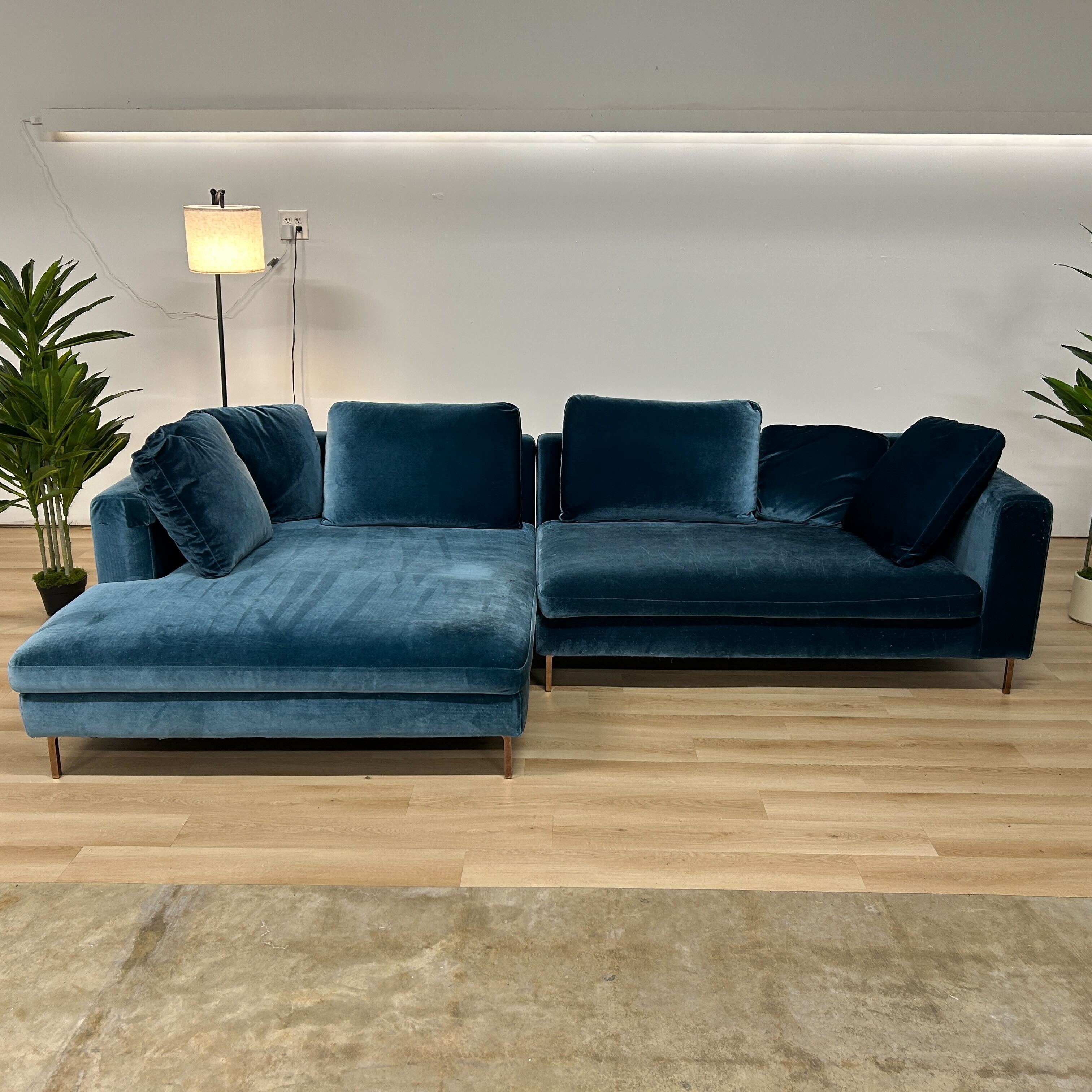 Latitude Run Velvet Sectional