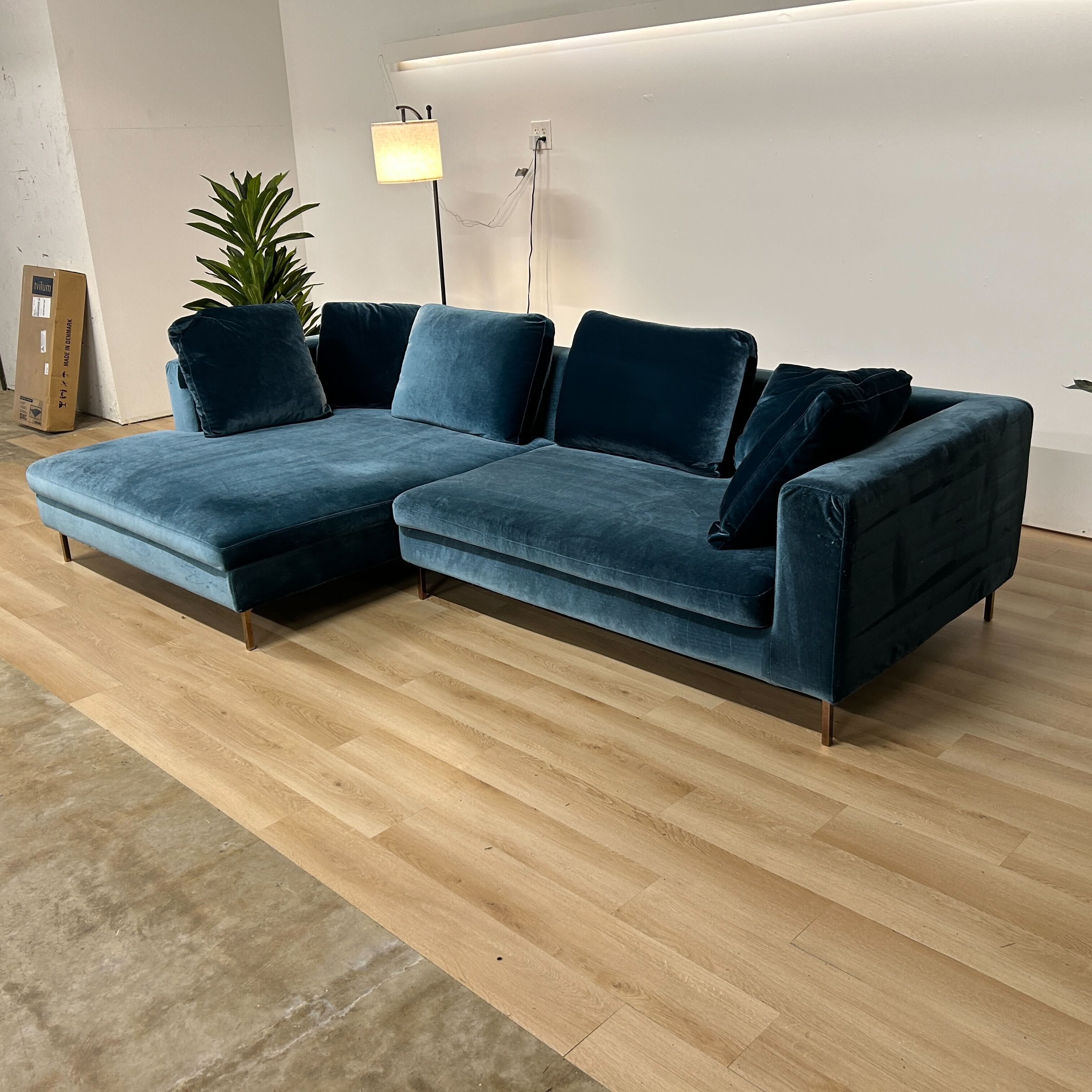 Latitude Run Velvet Sectional