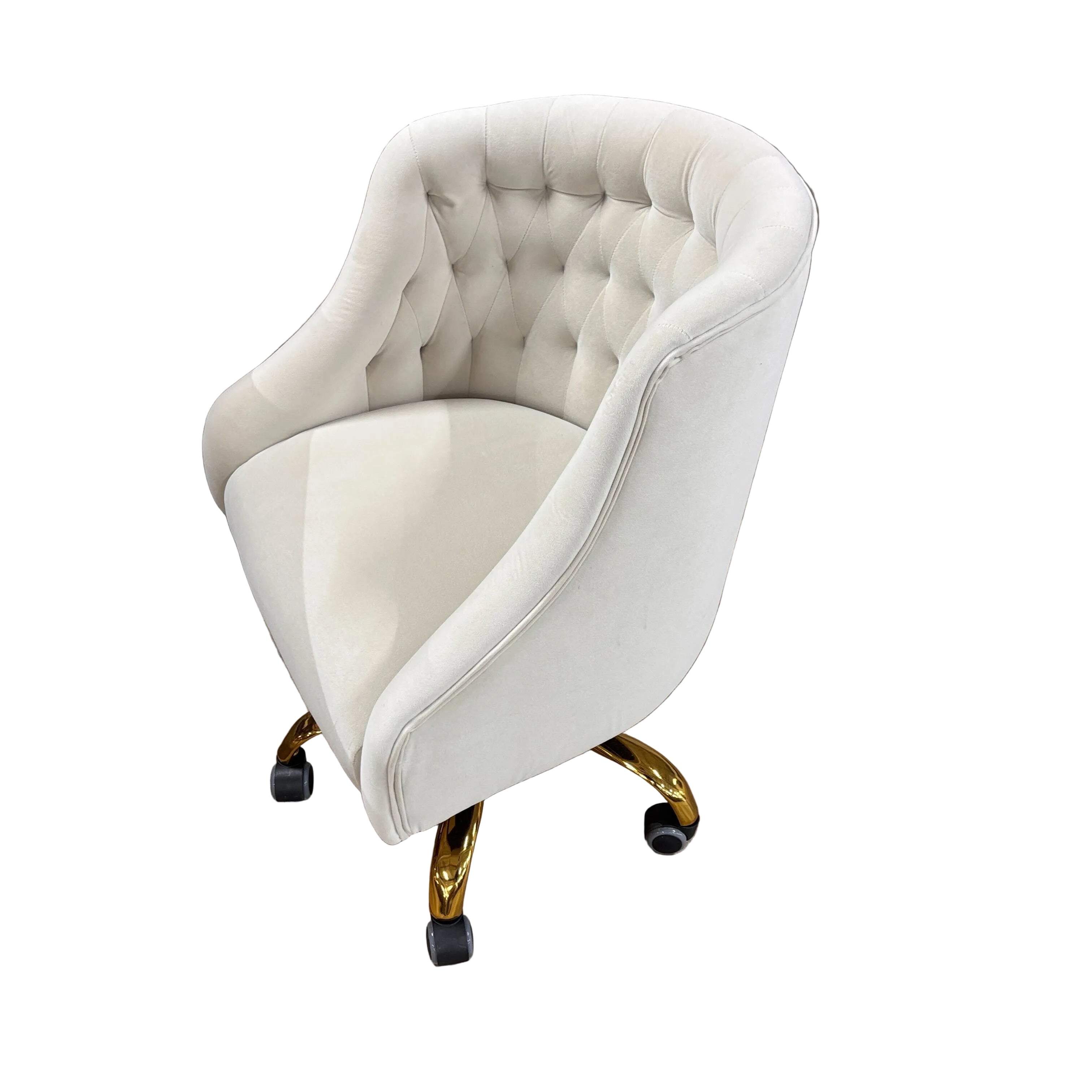 Karat Homes Ivory Tufted Task Chair