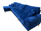 Latitude Run Velvet Blue Sectional