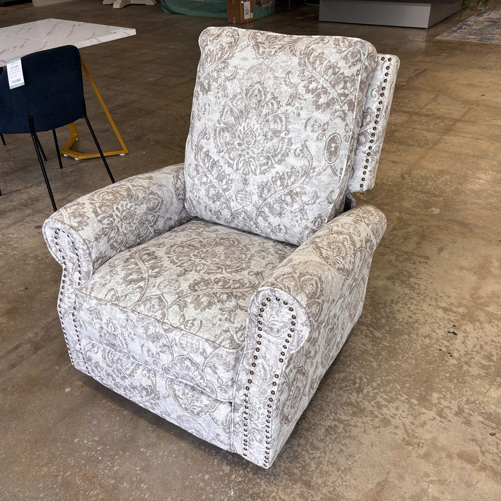 Huala Home Farmhouse Swivel Recliner