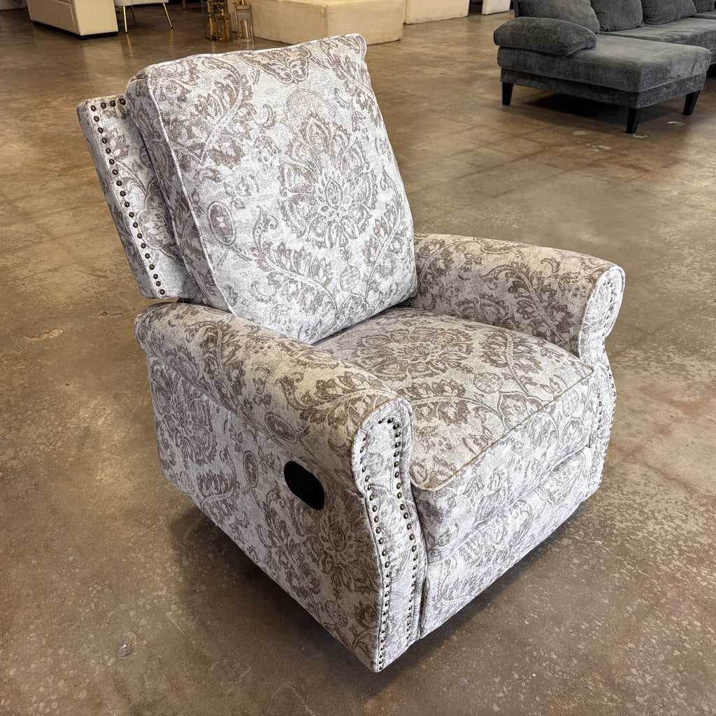 Huala Home Farmhouse Swivel Recliner