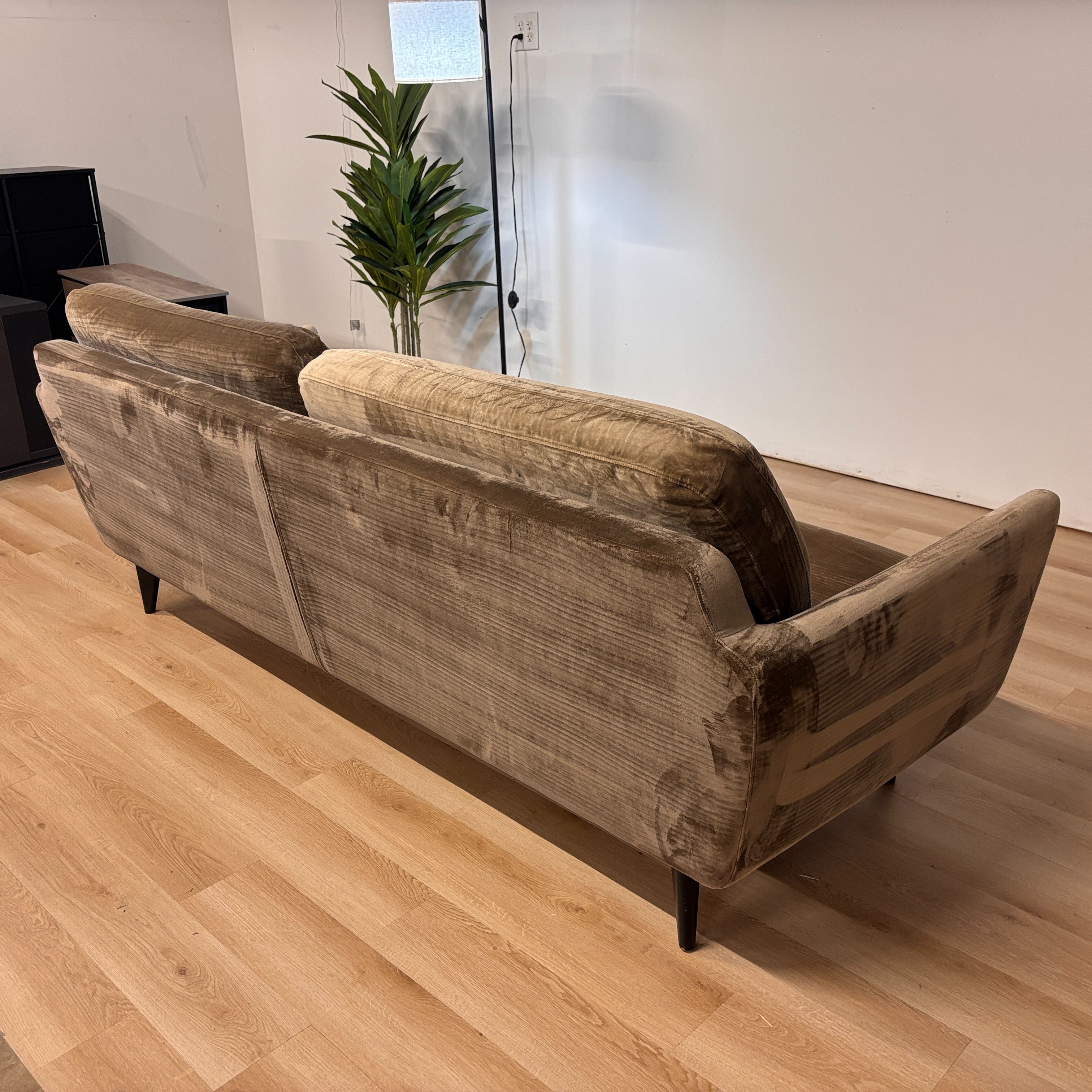 West Elm Velvet Loveseat