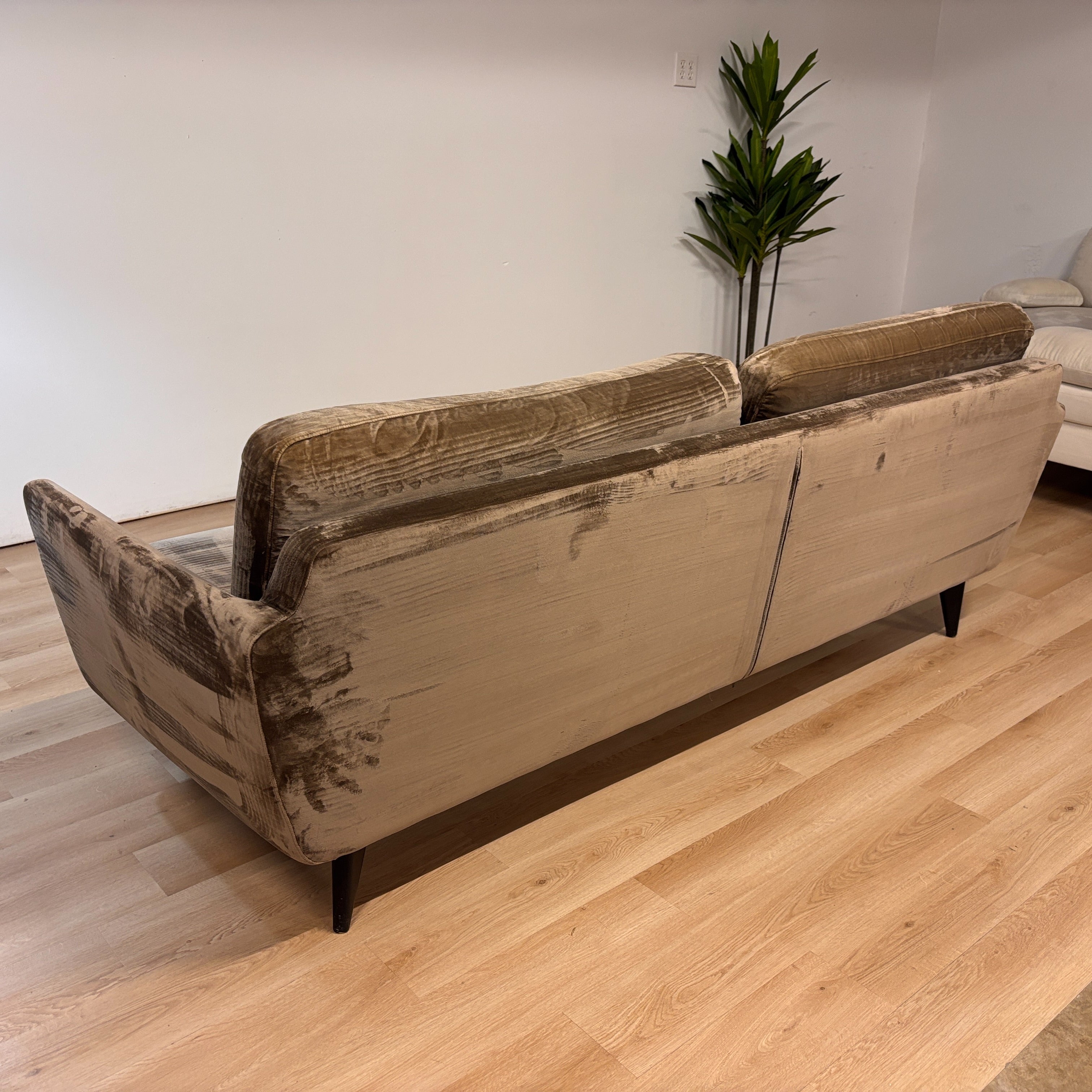 West Elm Velvet Loveseat