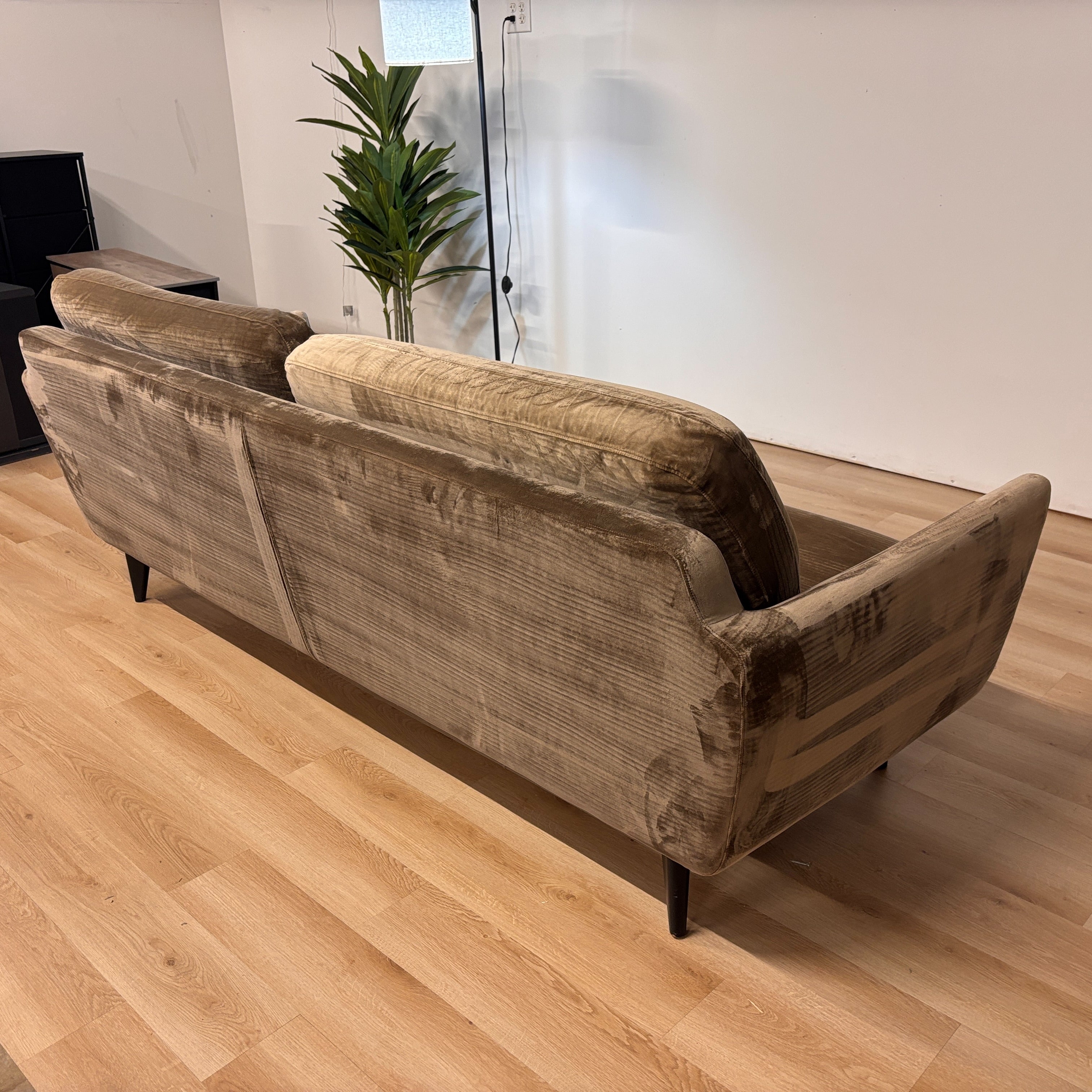 West Elm Velvet Loveseat