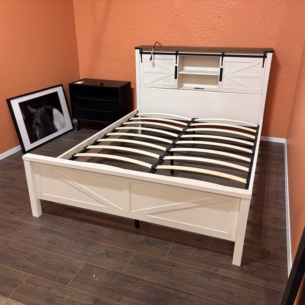 Merluxy Farmhouse Queen Bed Frame