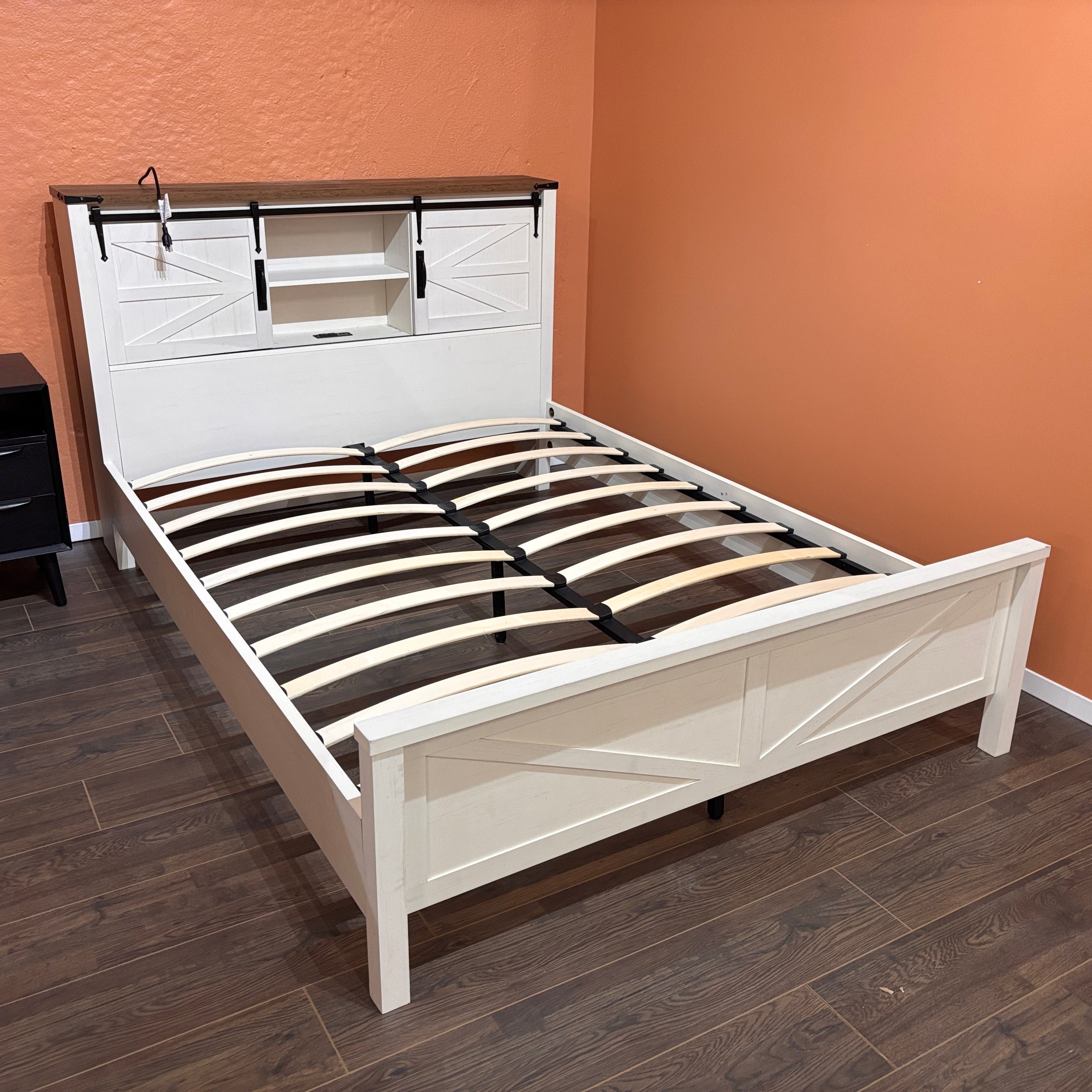 Merluxy Farmhouse Queen Bed Frame