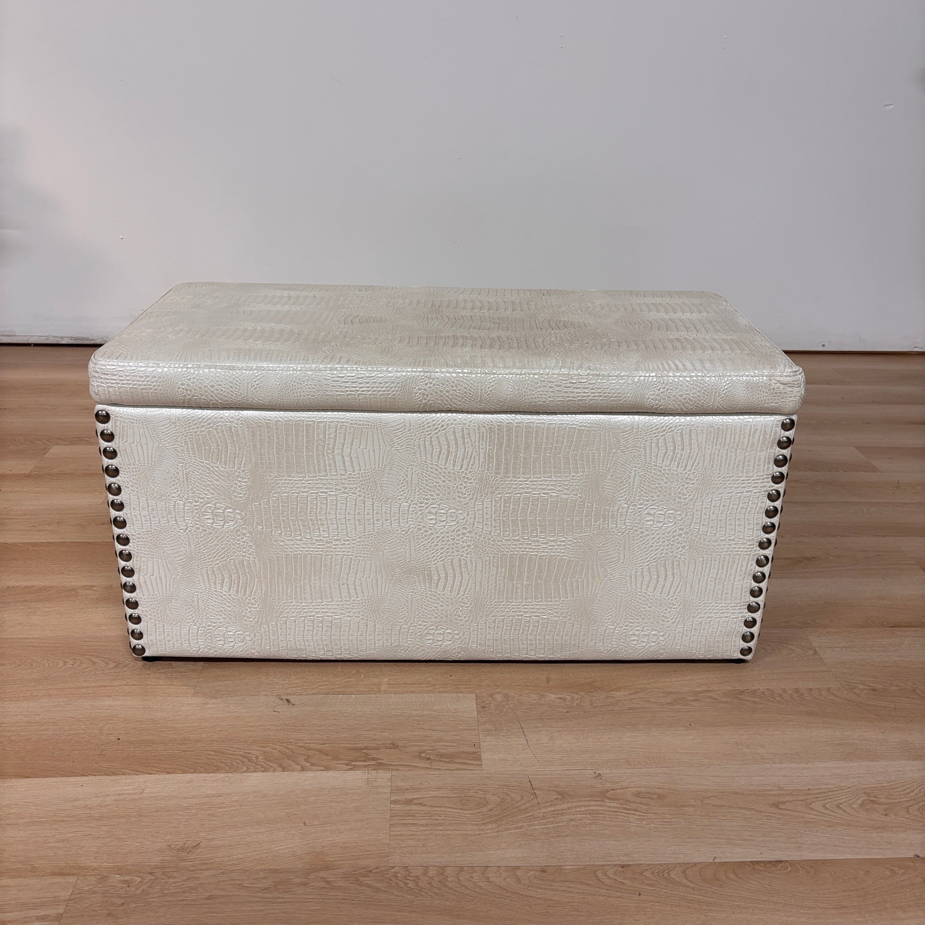 Latitude Run Faux Gator Storage Bench