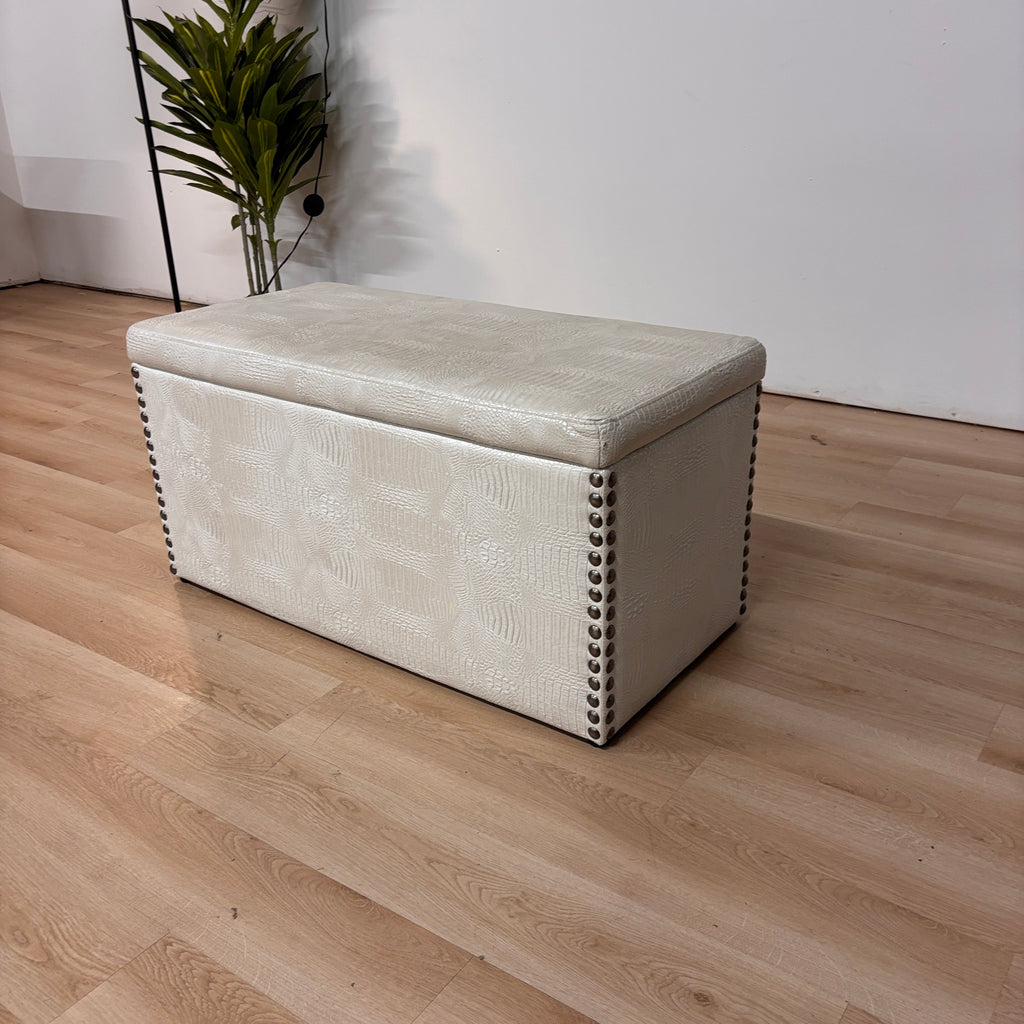 Latitude Run Faux Gator Storage Bench