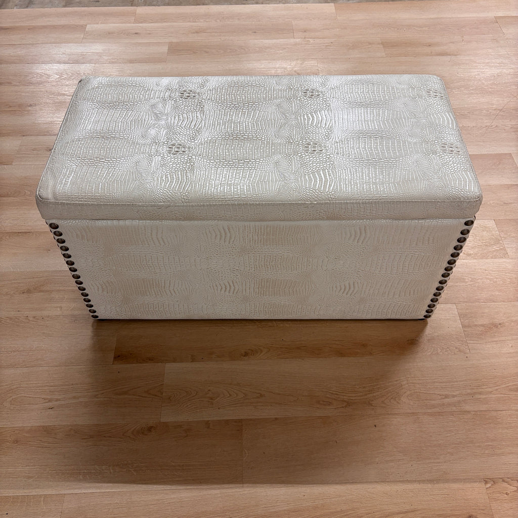 Latitude Run Faux Gator Storage Bench