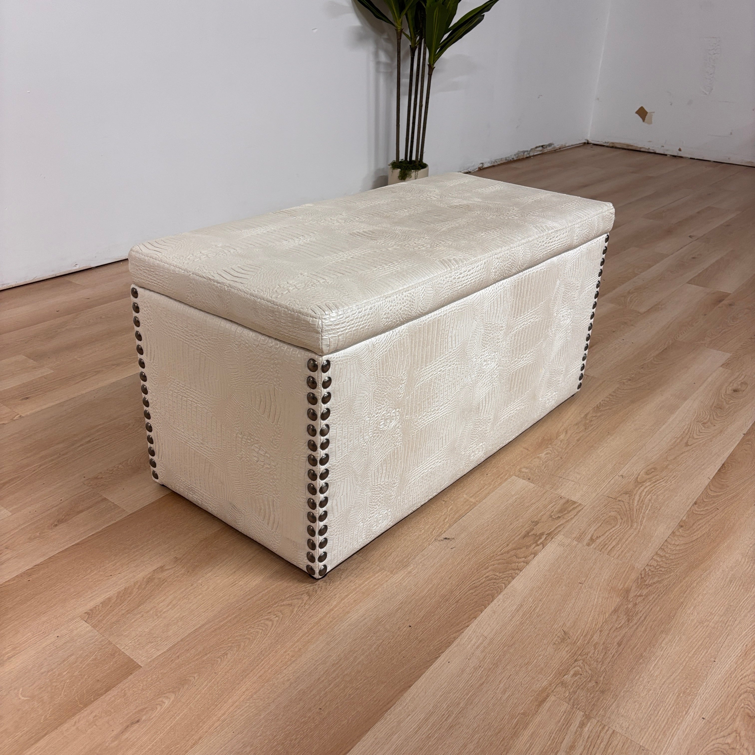 Latitude Run Faux Gator Storage Bench