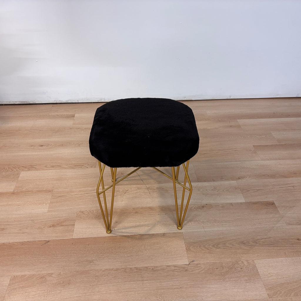Latitude Run Faux Fur Vanity Stool