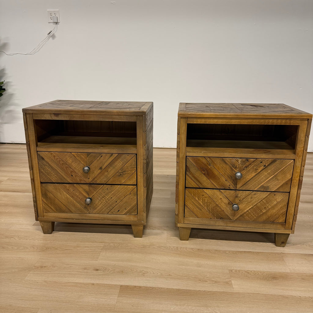 Ashley Furniture Solid Wood Nighstands Set Of 2