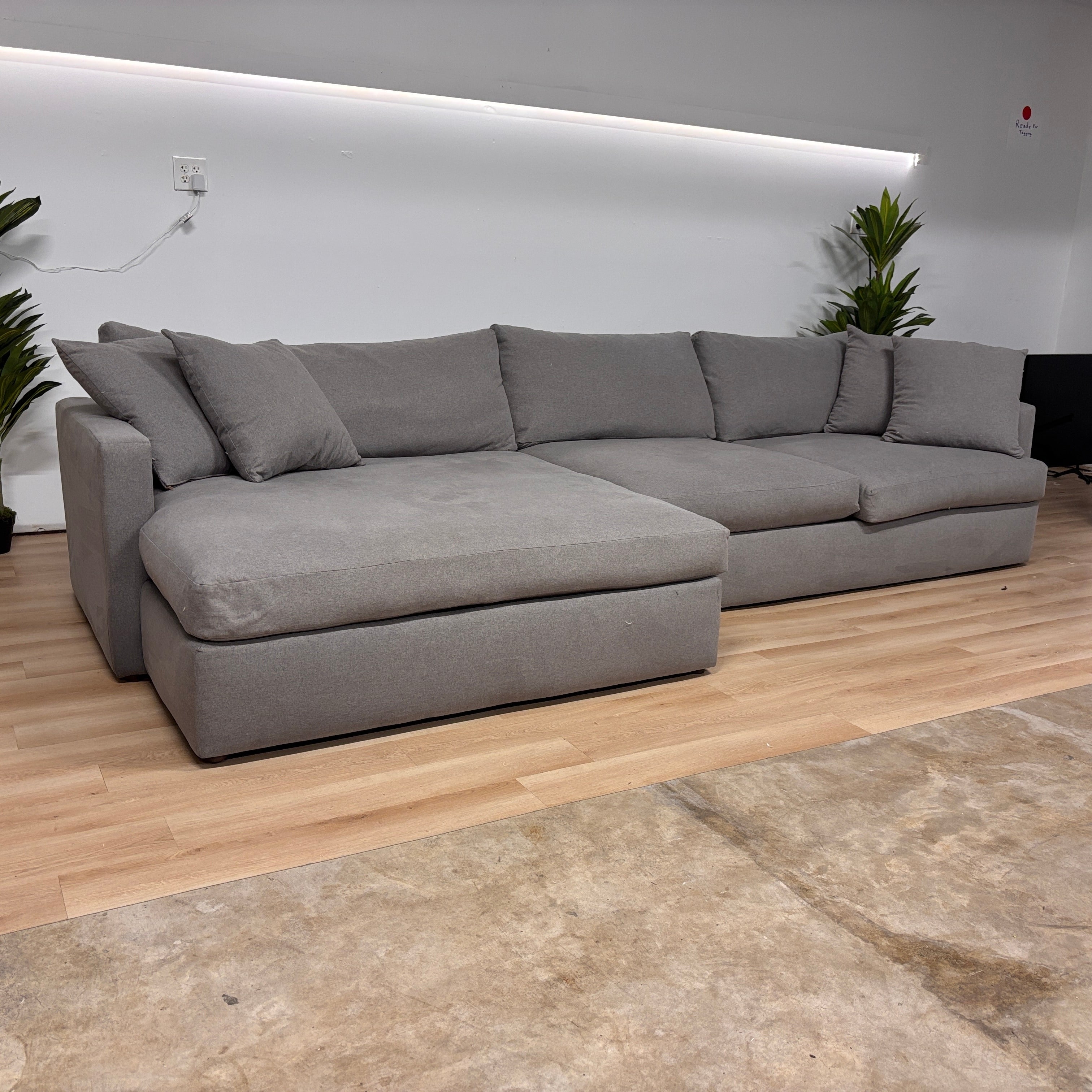 Living Spaces 2 Piece Cloud Sectional