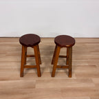 Jonathan Y Solid Wood Stools Set Of 2