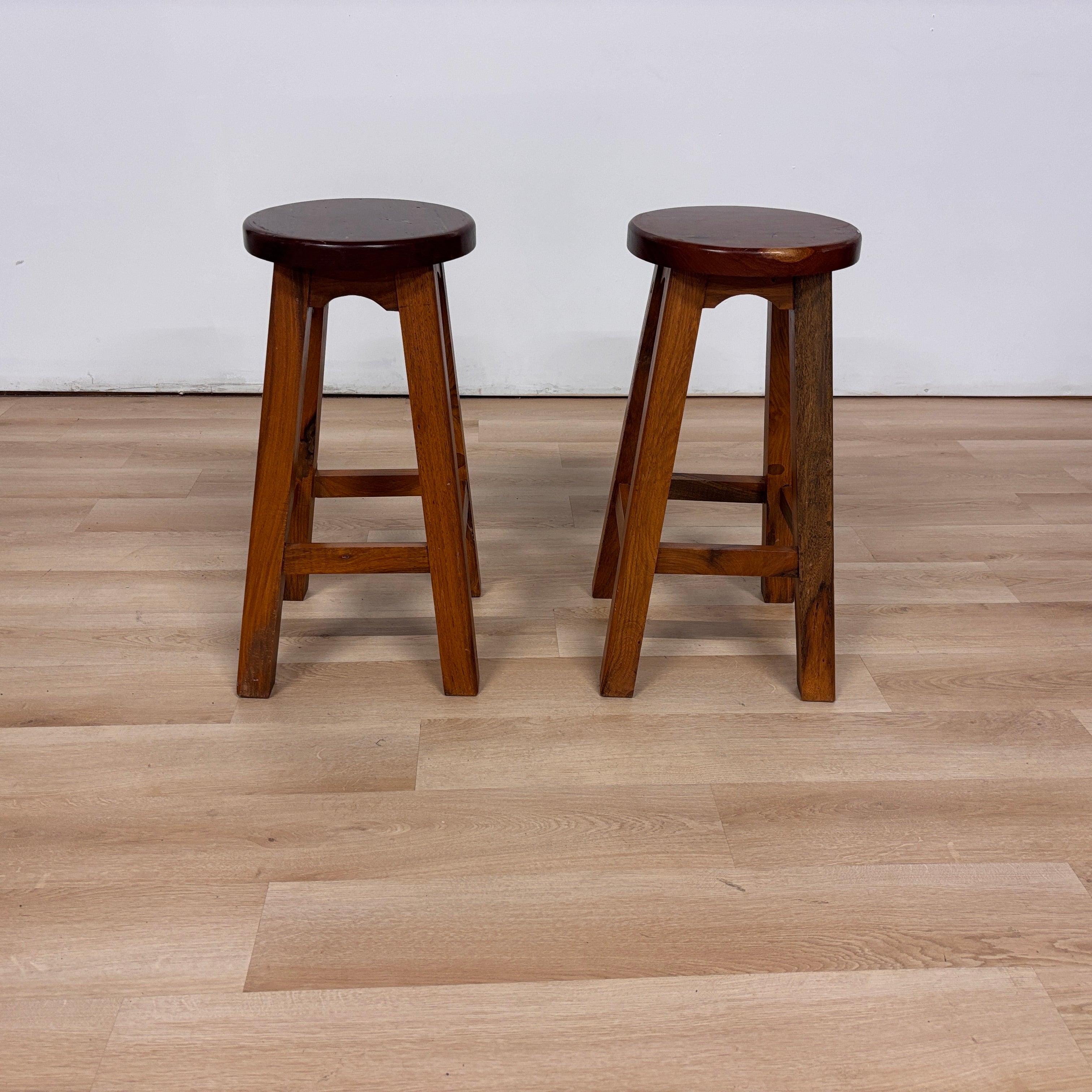 Jonathan Y Solid Wood Stools Set Of 2
