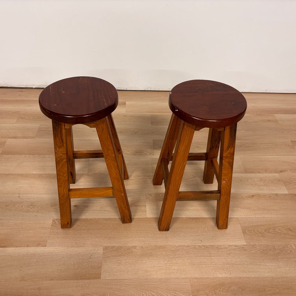 Jonathan Y Solid Wood Stools Set Of 2