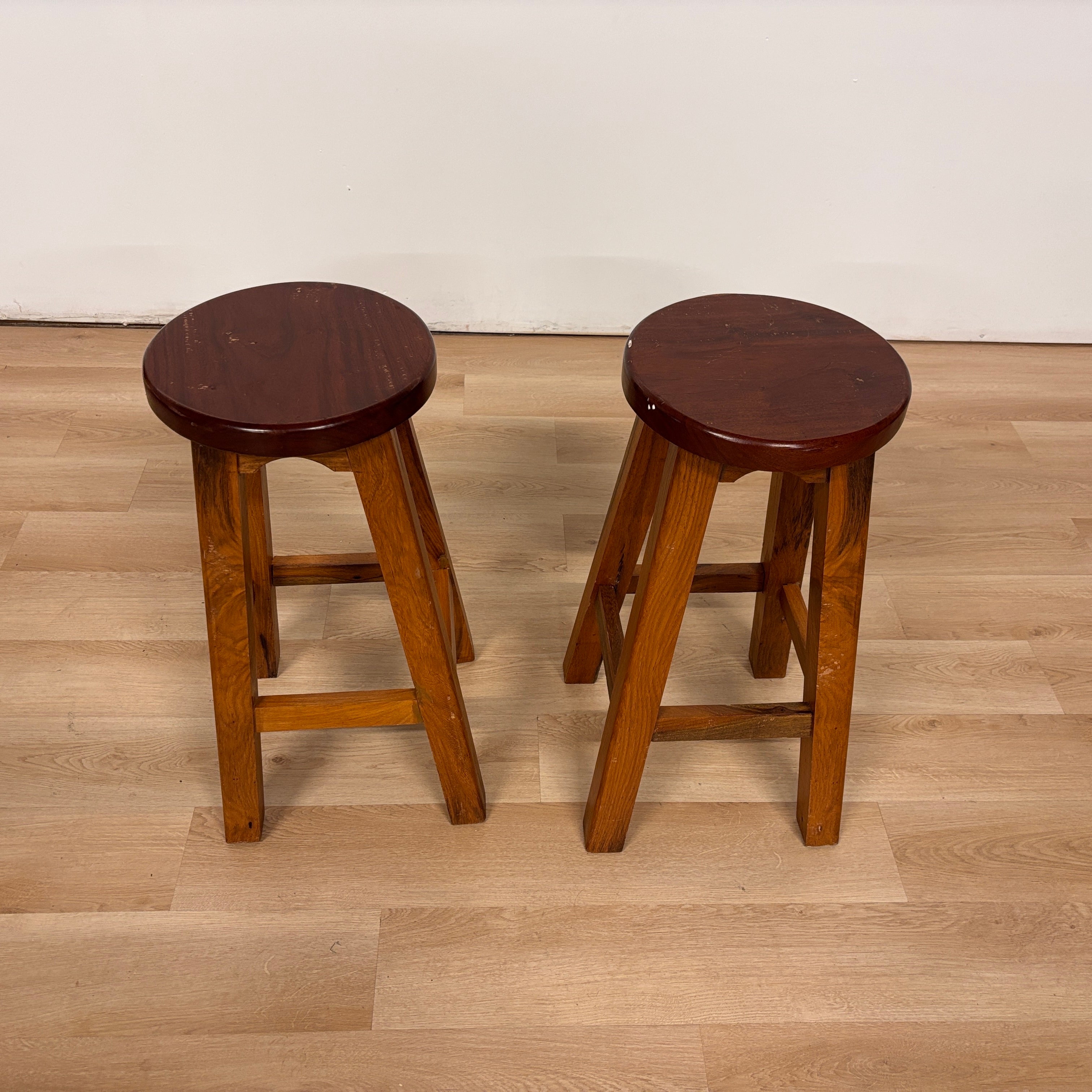 Jonathan Y Solid Wood Stools Set Of 2