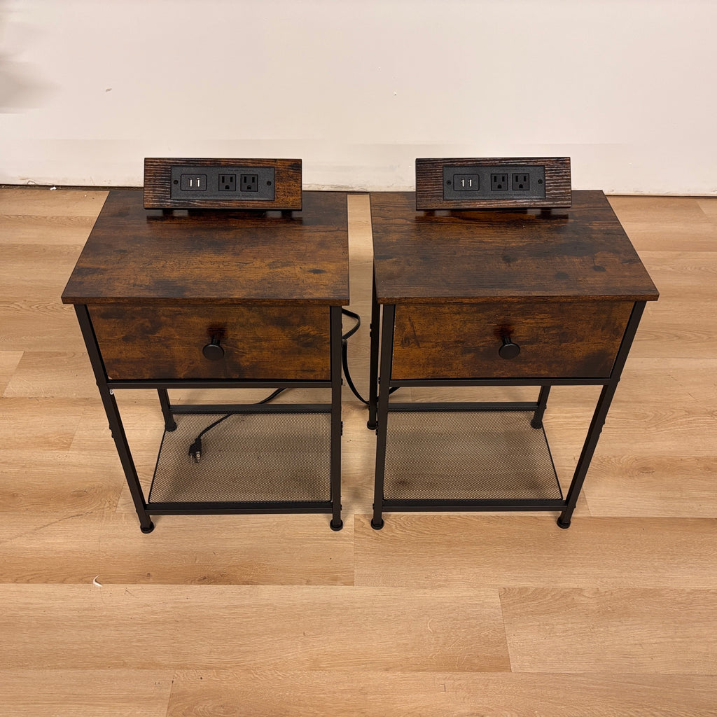 Latitude Run Brown Nightstands Set Of 2