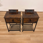 Latitude Run Brown Nightstands Set Of 2