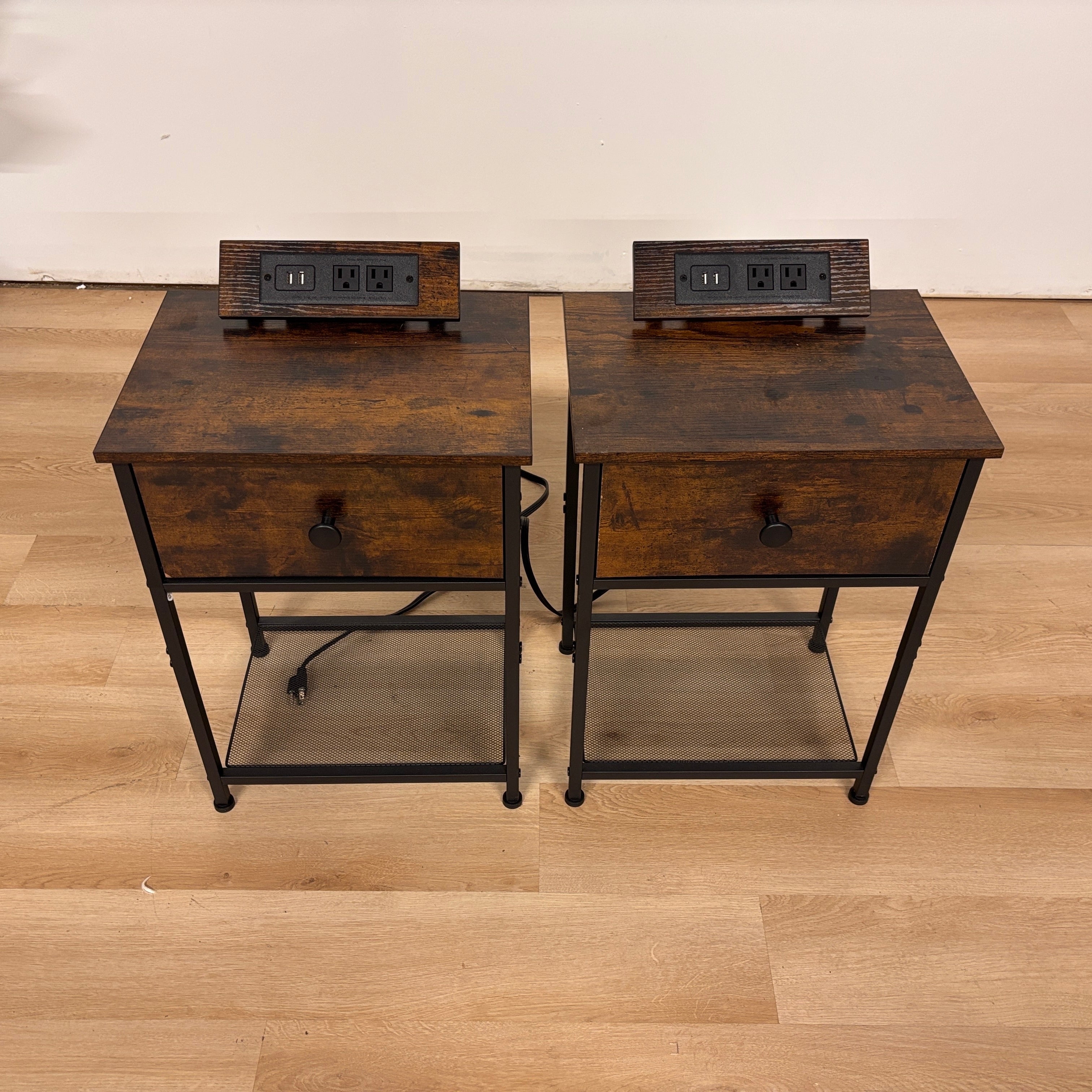 Latitude Run Brown Nightstands Set Of 2