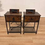 Latitude Run Brown Nightstands Set Of 2