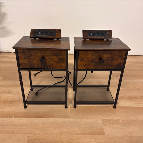 Latitude Run Brown Nightstands Set Of 2