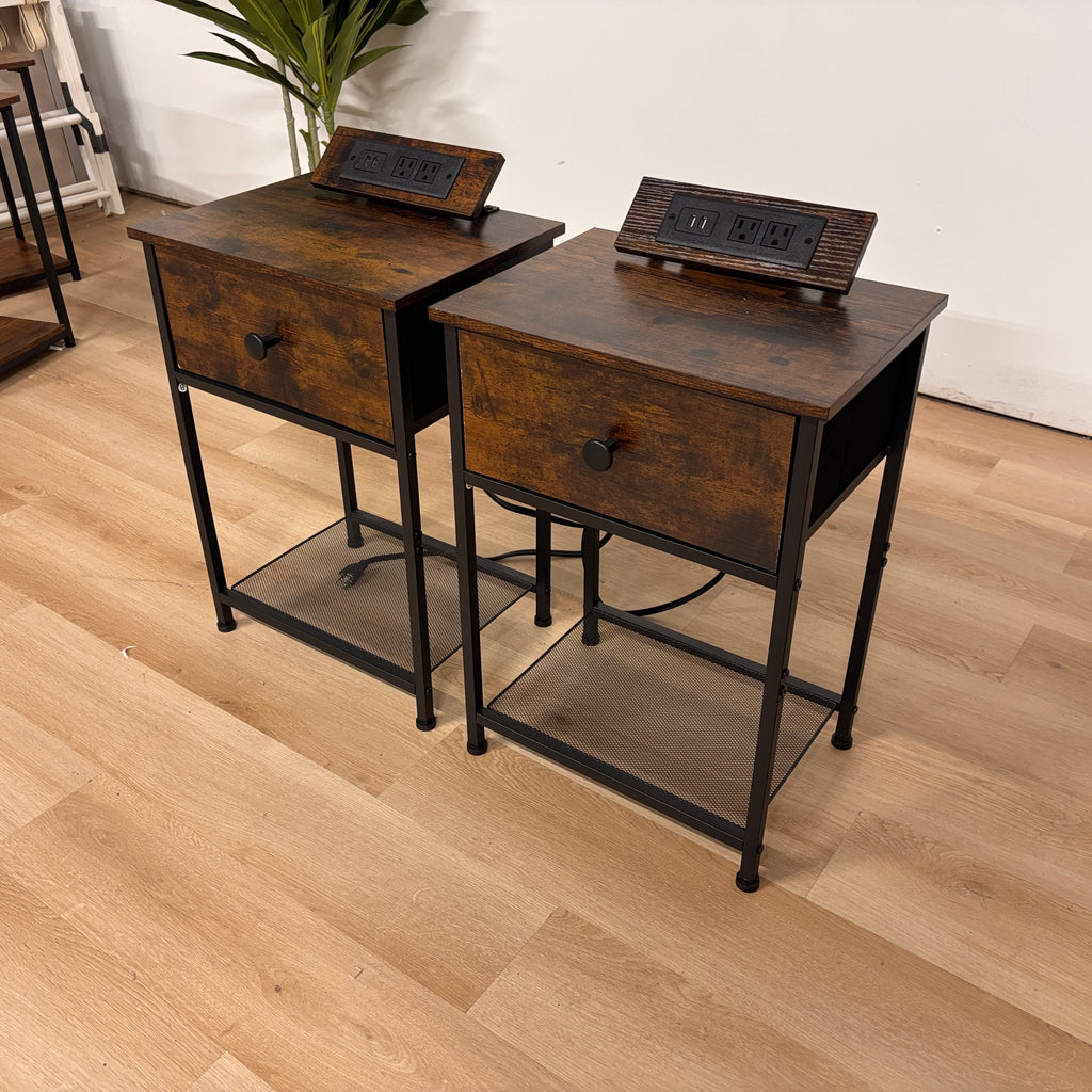 Latitude Run Brown Nightstands Set Of 2