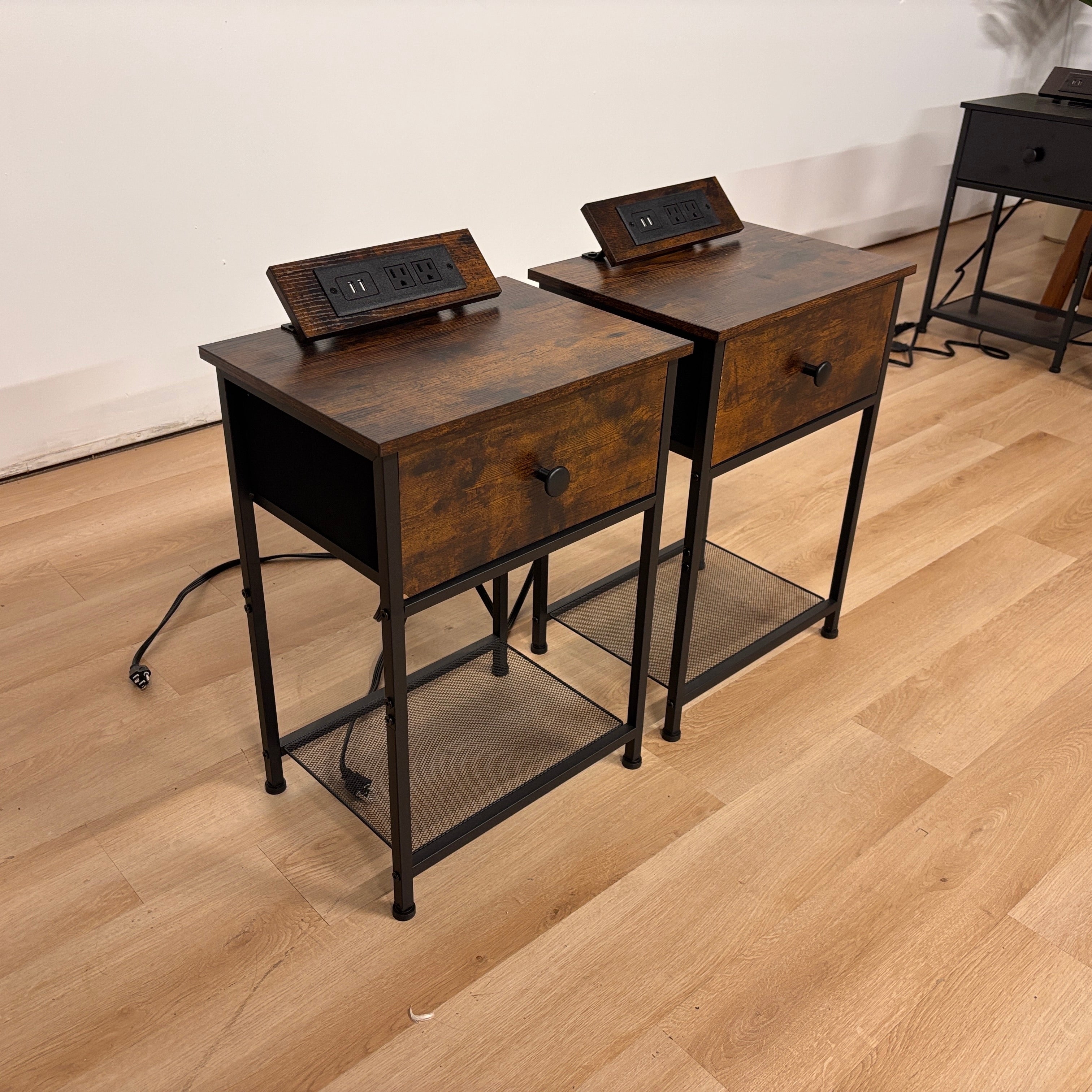 Latitude Run Brown Nightstands Set Of 2