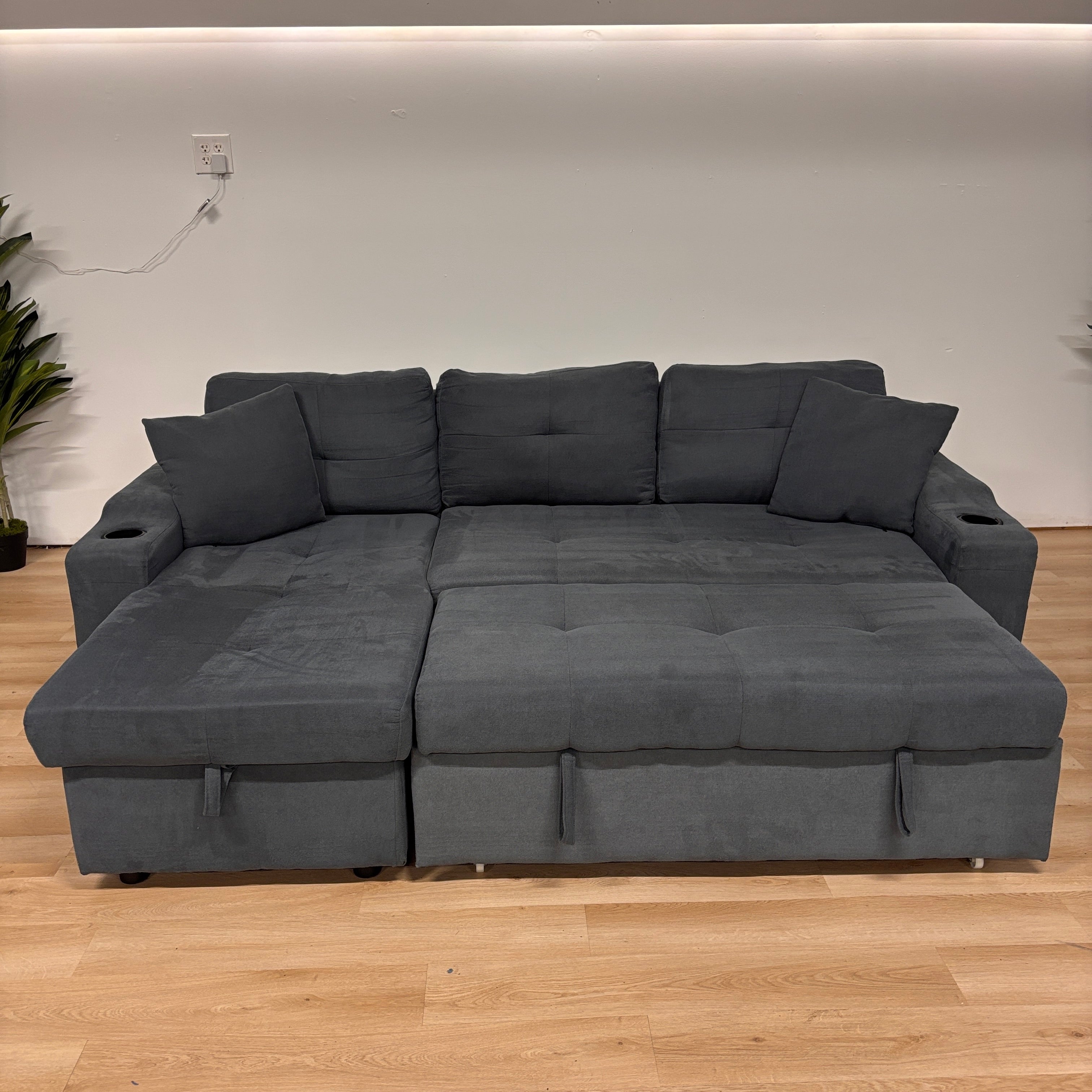 Mega Furnishings L-shape Sleeper Sectional