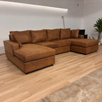 Latitude Run Faux Leather U-shape Sectional