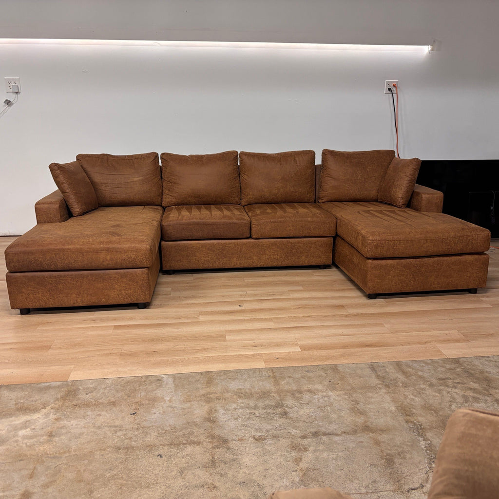 Latitude Run Faux Leather U-shape Sectional