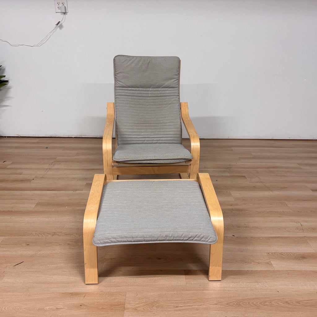 Ikea Poang Armchair & Ottoman