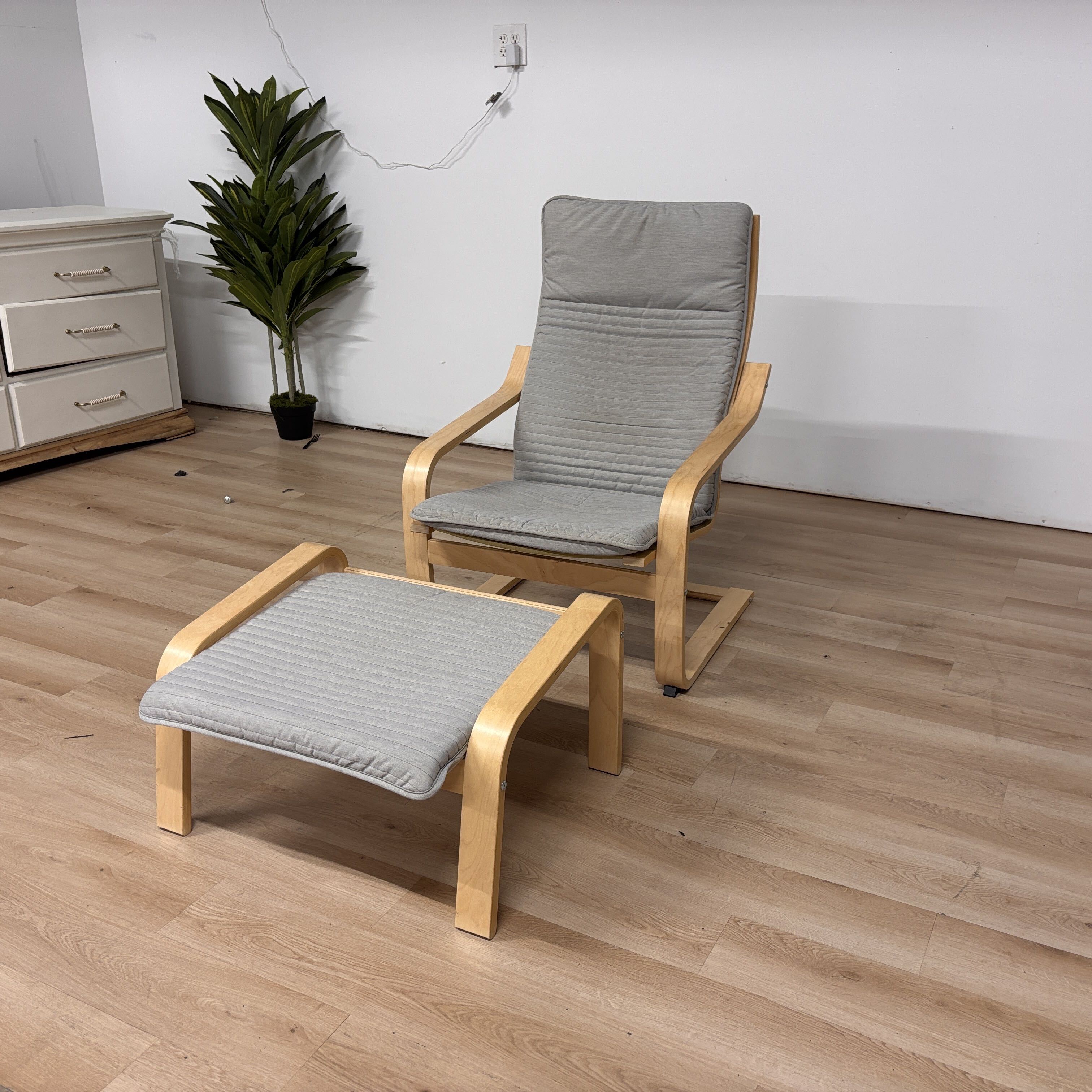 Ikea Poang Armchair & Ottoman
