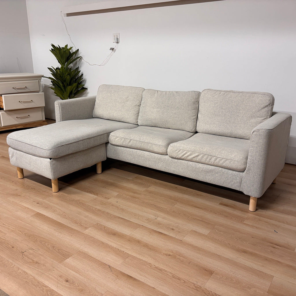 Ikea Sofa W/ Reversible Chaise & Storage
