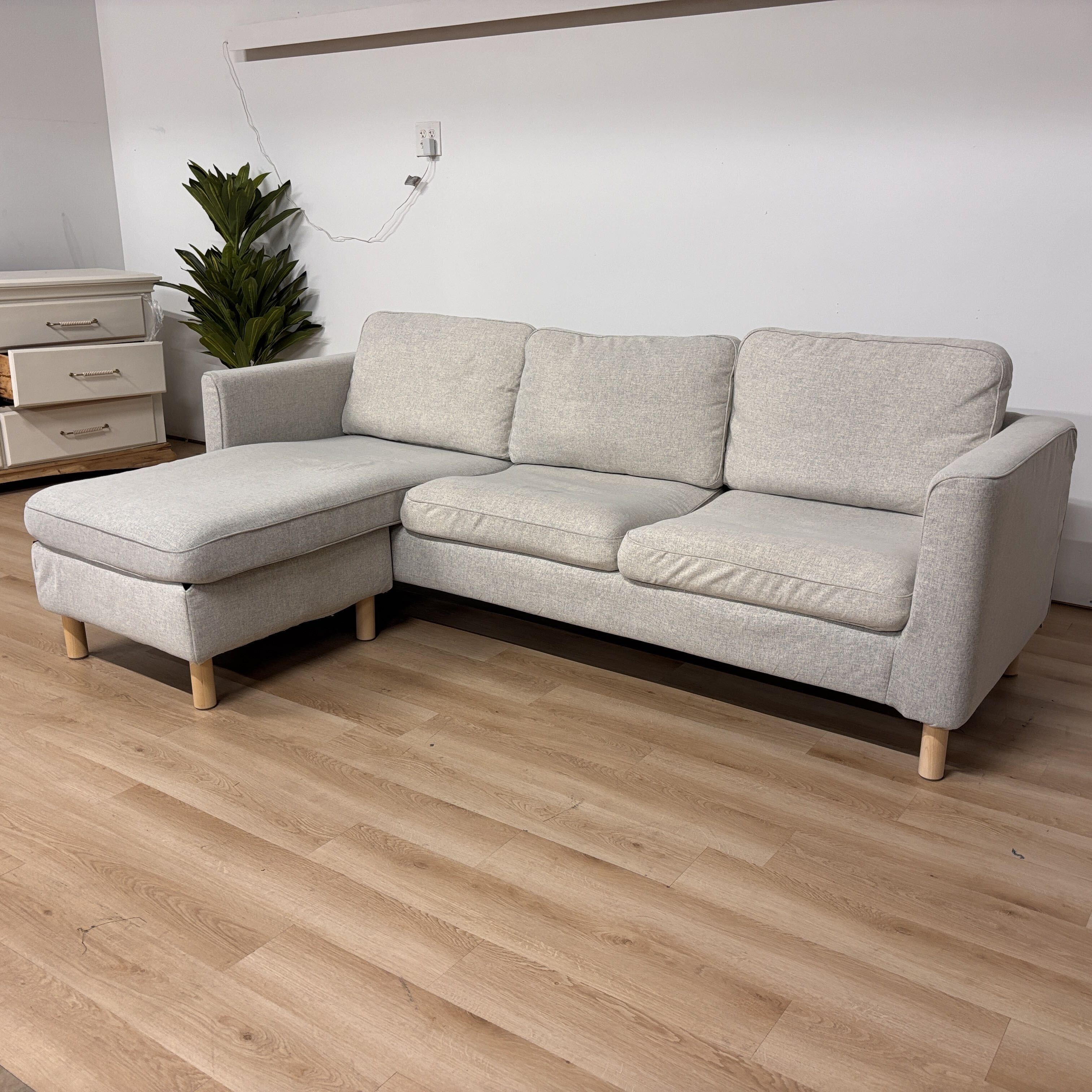 Ikea Sofa W/ Reversible Chaise & Storage