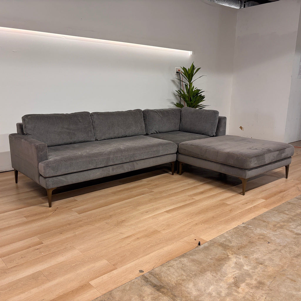 West Elm Sectional w/Reversible Chaise