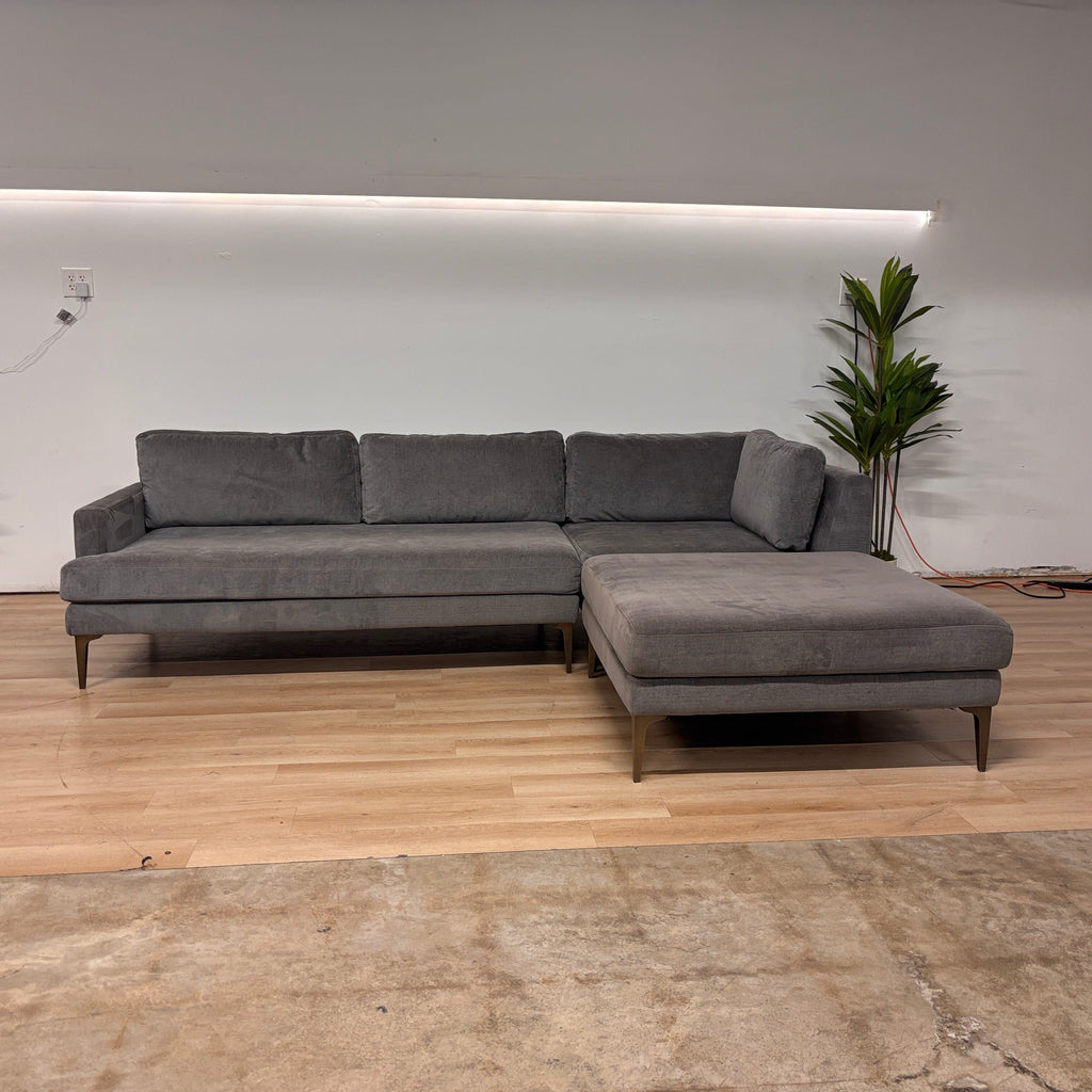 West Elm Sectional w/Reversible Chaise